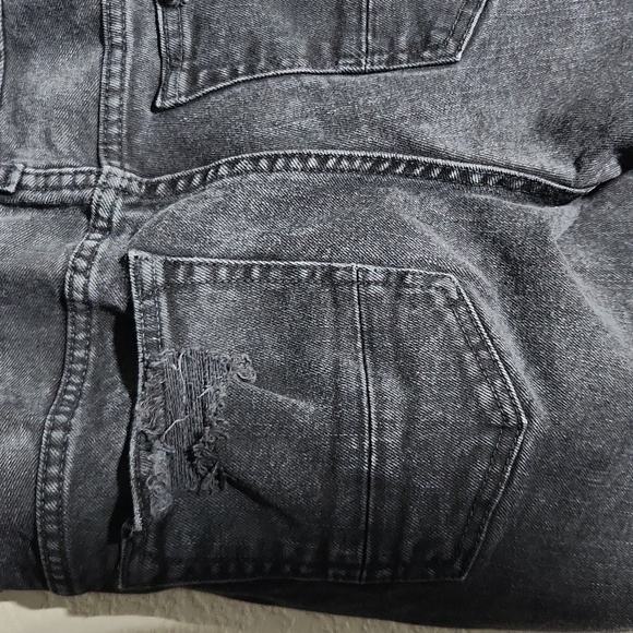 Pacsun Jeans Mens Size 32 Denim Distressed Distroyed Holes Ripped Black Skinny - Picture 12 of 16
